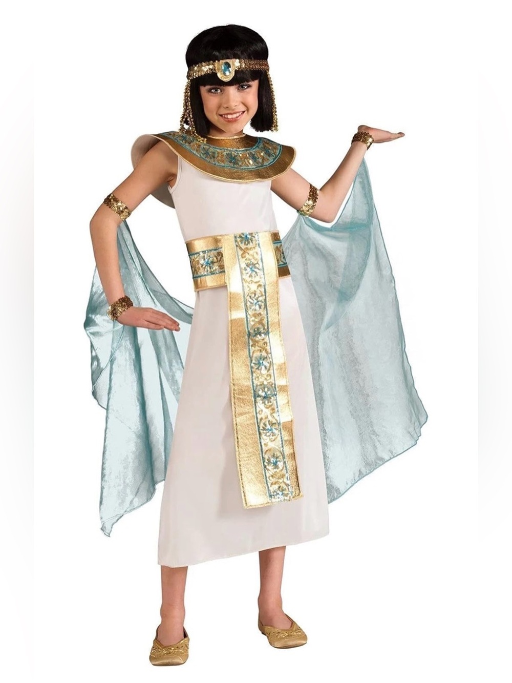 NWOT Rubies Cleopatra Costume Dress for Kids, Girl's Costume Medium Size 7/8